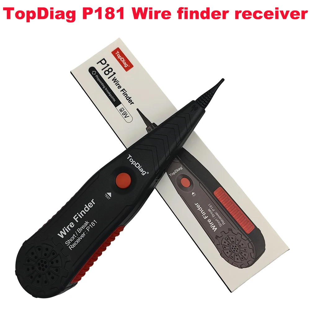 

Jdiag TopDiag P181 Приемник для поиска проводов 9 В найти местоположения точки останова Короткое замыкание Автомобильные диагностические инструменты для p200 p200pro