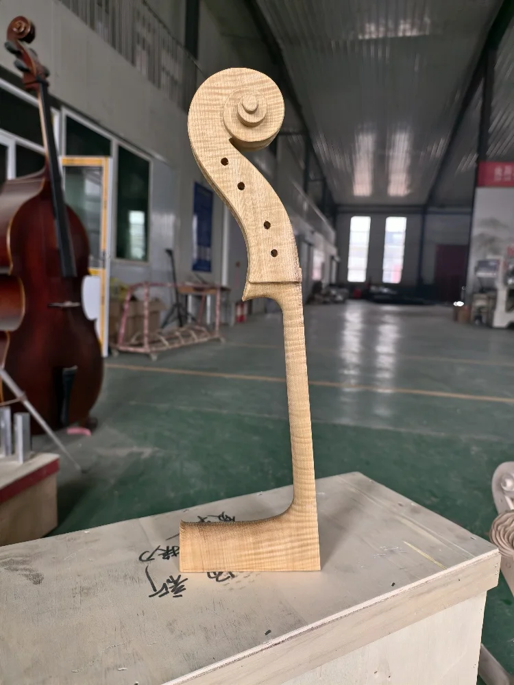 

Maple cello head, 3/4 cello head, hand carved, high-quality, white cello neck component,