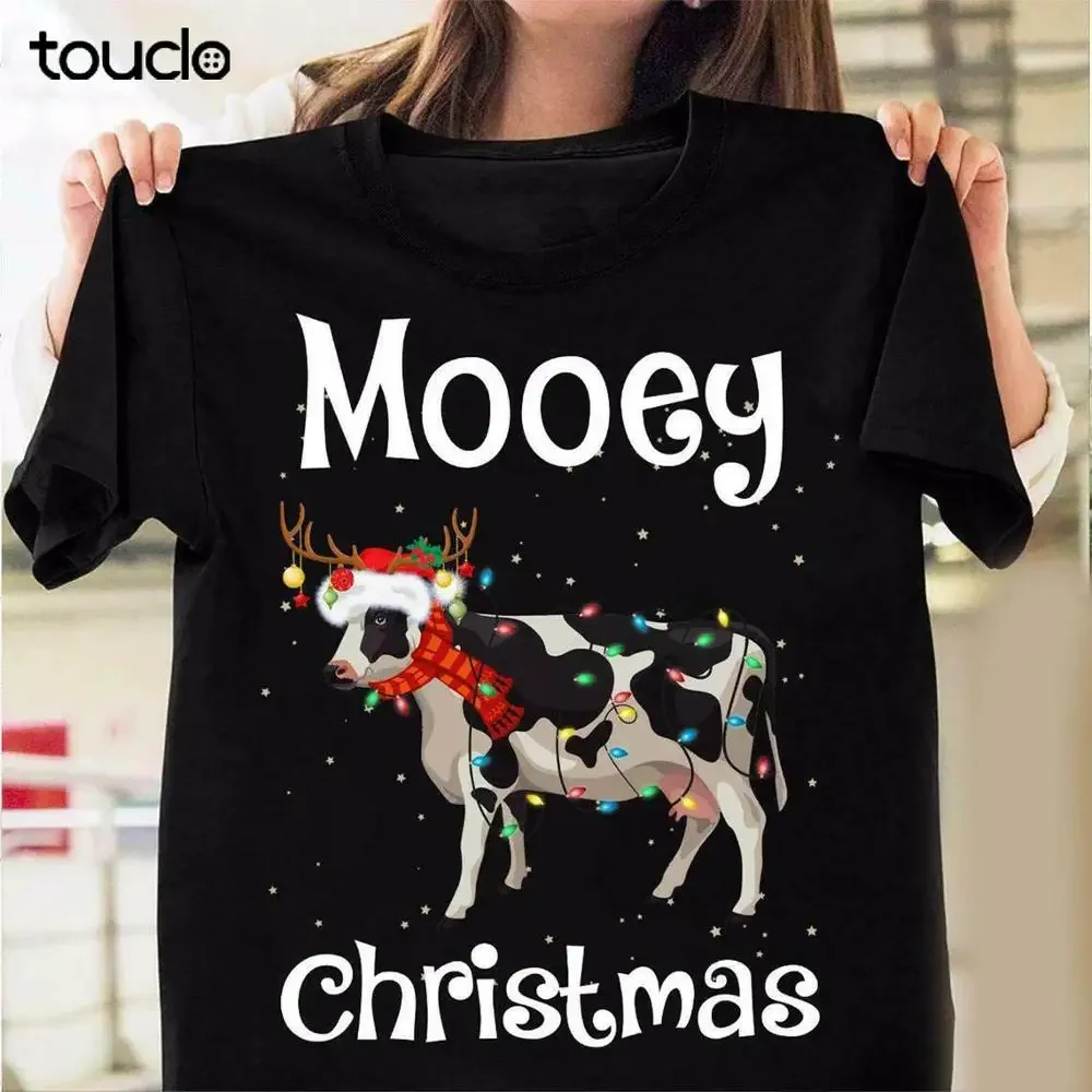 Hristmas Funny Santa Cow Heifer T-Shirt Funny Gift unisex