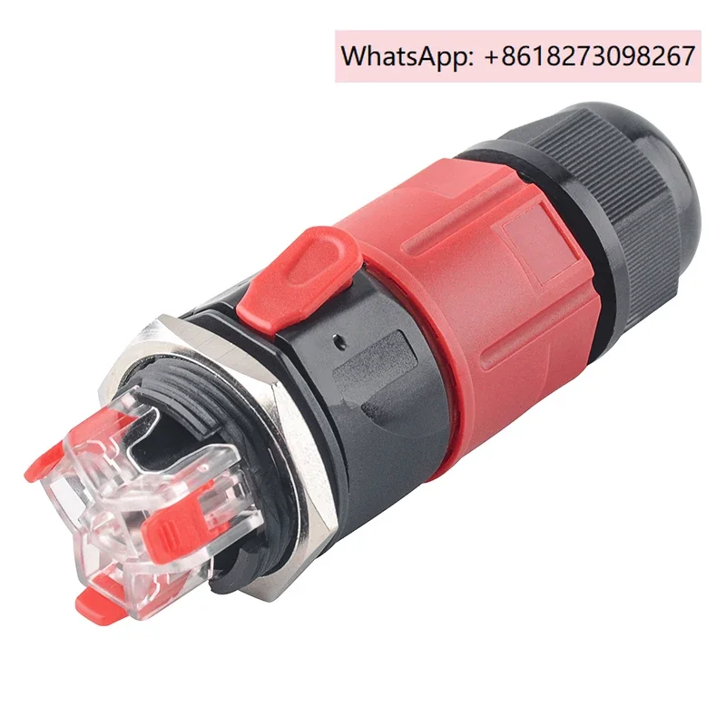 Plate type male and female plug-in concealed waterproof connector with 3/5-core loose screws for quick insertion and removal