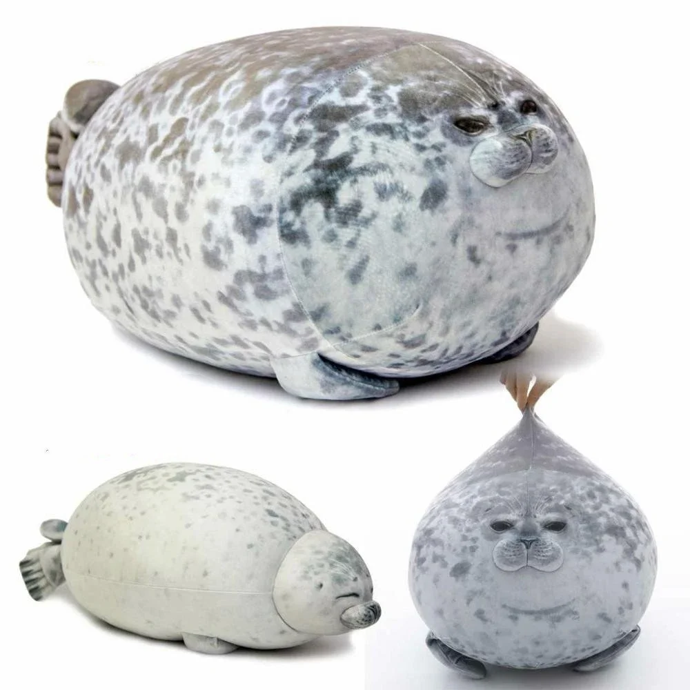 Animal-fat-seal relleno Watona Seal Angry Blob zipper toy para niños y niñas, regalos de Navidad y Halloween