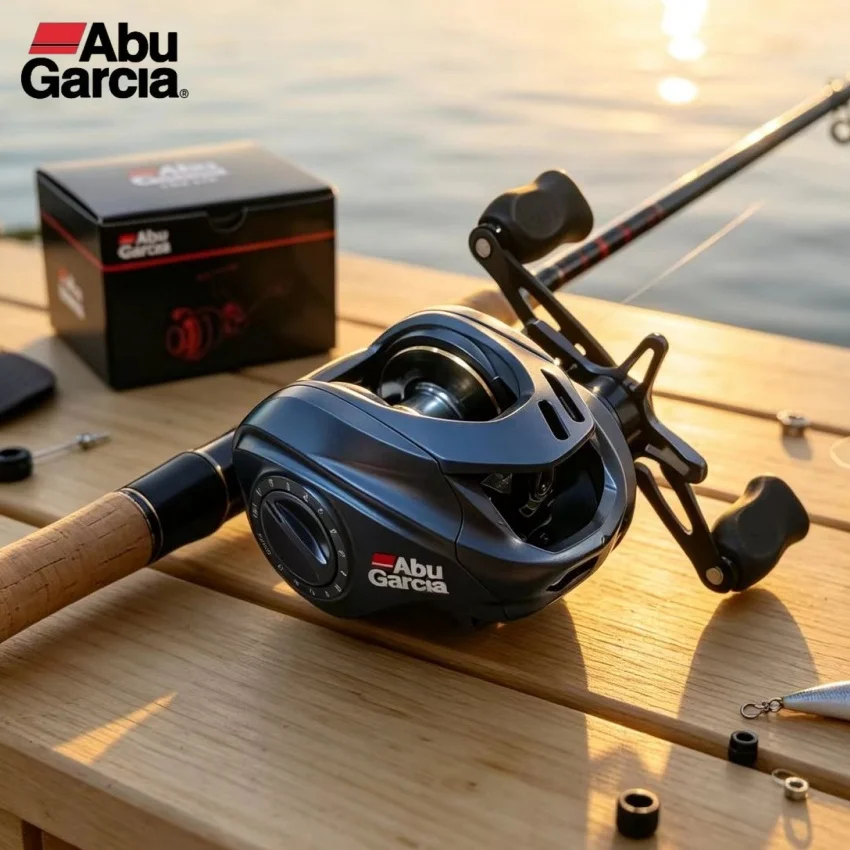 Neue Abu Garcia Metall-Baitcasting-Rolle mit 18KG Maximaler Bremskraft, Hochgeschwindigkeits- und Niedriggeschwindigkeits-Schutzlager, Robuste Salzwasser-Angelrolle – Detail 1