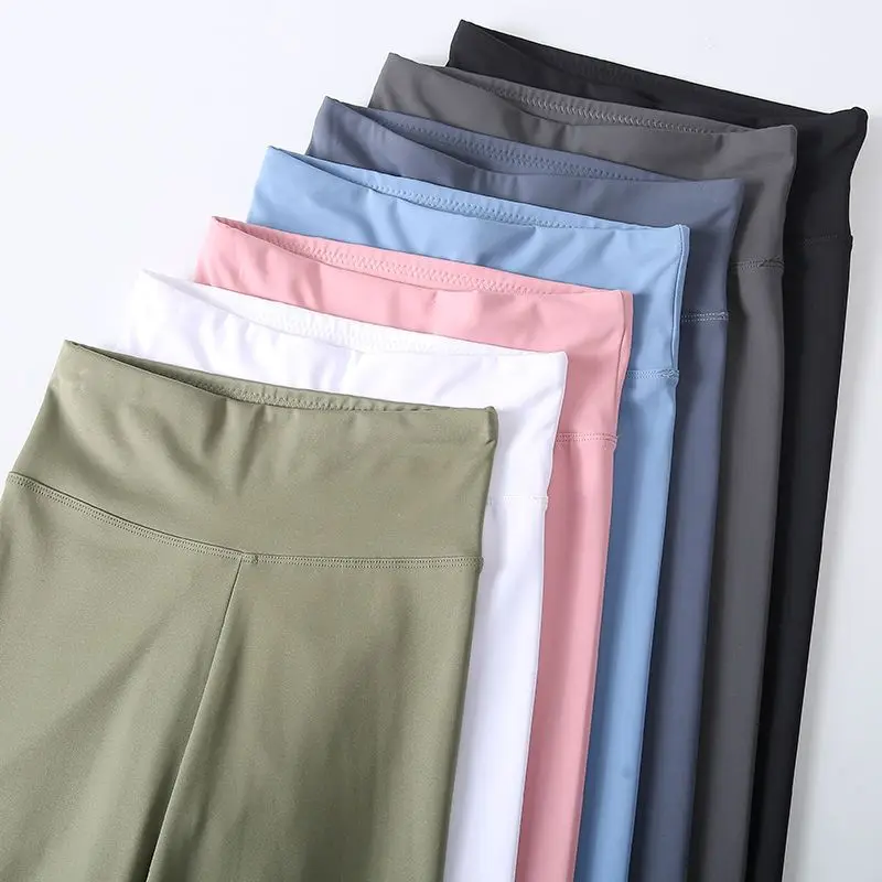 Leggings de lã feminino amarelo anti-exposição cinza tornozelo comprimento divisão personalidade escritório stretchable deslocamento fora vestindo ol