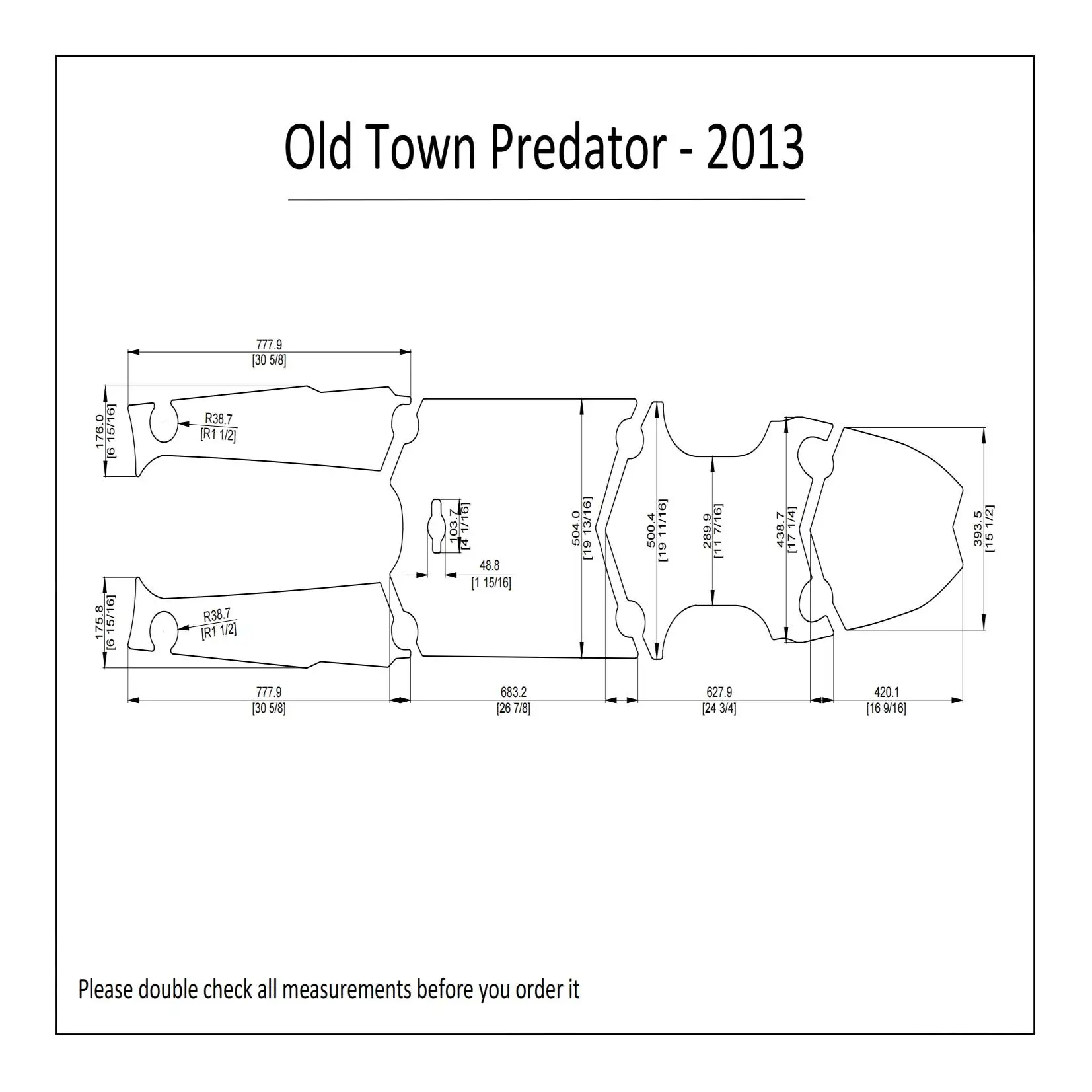 

2013 Old Town Predator Kayak Boat EVA Foam Deck Floor Pad Flooring