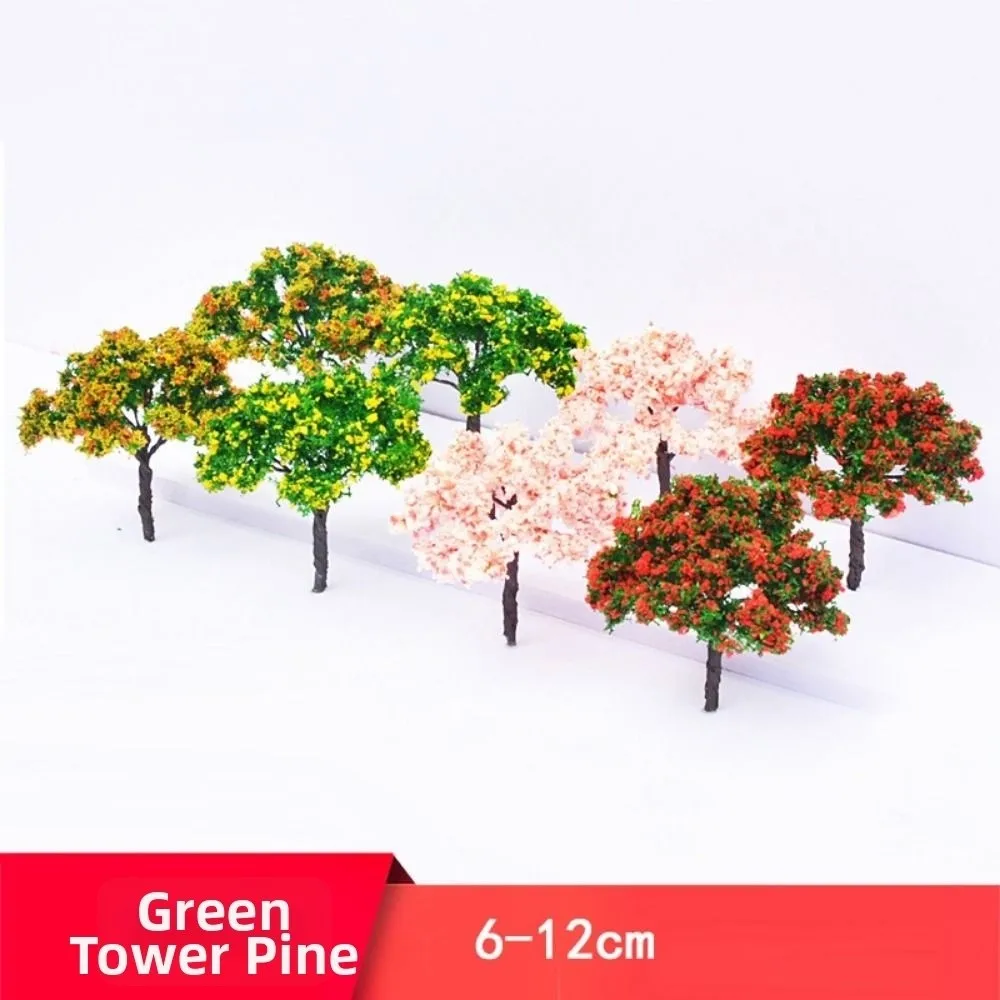 5pcs Artificial Pink Iron Wire Flower Tree 6.5cm Metal&Plastic Home Houses Decoration Mini Craft Micro Landscaping Decor