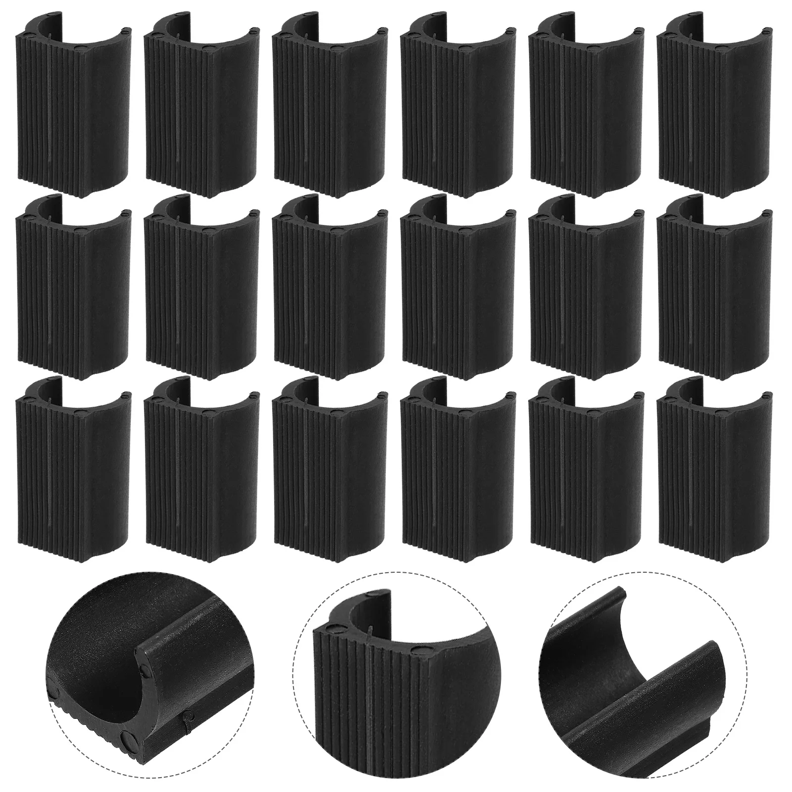

25Pcs Plastic Chair Foot Covers U-Shaped Leg Protectors Anti-Skid Noise Reduction for Table Chairs Furniture Chair Leg Cover
