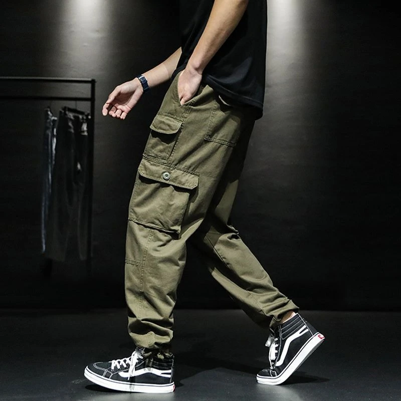 Men Cargo Pants 2026 New Spring Summer Plus Size Loose Straight Leg Sports Casual Trousers Fashion Trend