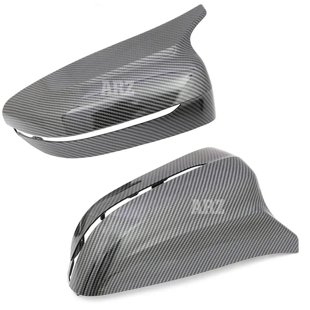 New！ Left Hand Drive Only Carbon Fiber Pattern Black Rear View Side Mirror Cover Caps For BMW 3 5 6 7 Series G20 G30 G38 2019-20