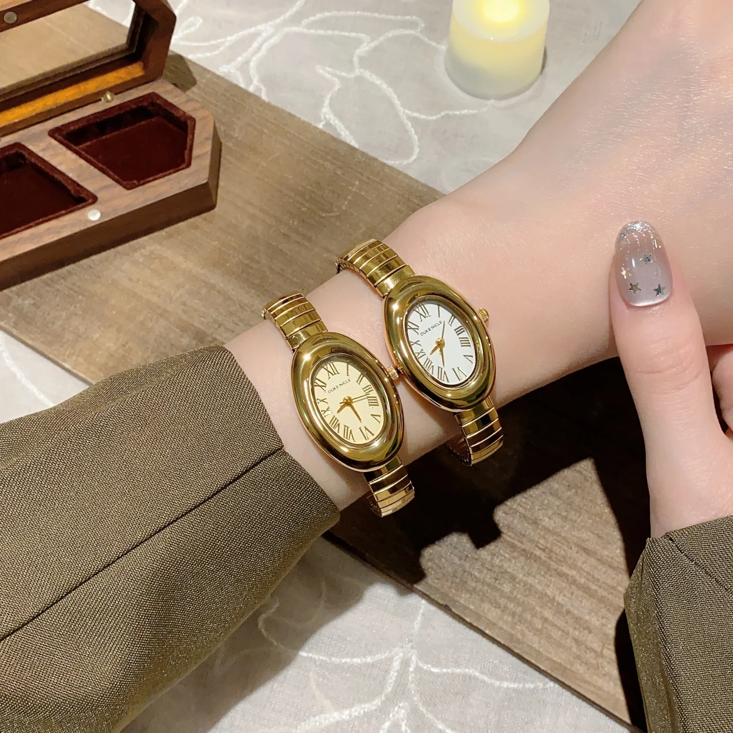 Proste damskie zegarki z owalną tarczą, elastyczny pasek ze stali nierdzewnej, analogowy zegarek kwarcowy, zegarek na rękę dla dziewcząt, zegar, reloj mujer.