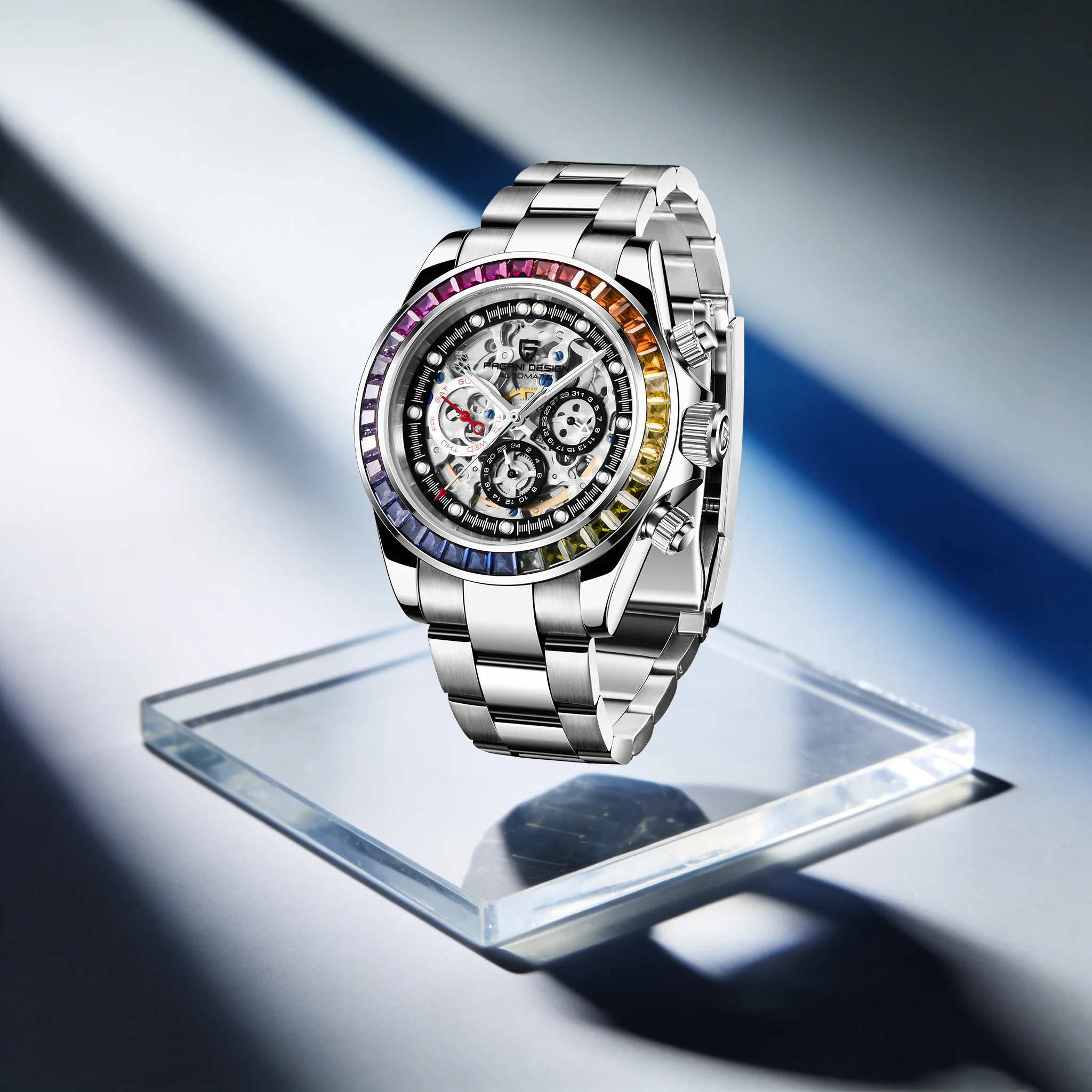 PAGANI DESIGN 1653 Top Luxury Men's Automatic Mechanical Watch  Diamond Set Design Cool Watches for Man Pagani Design