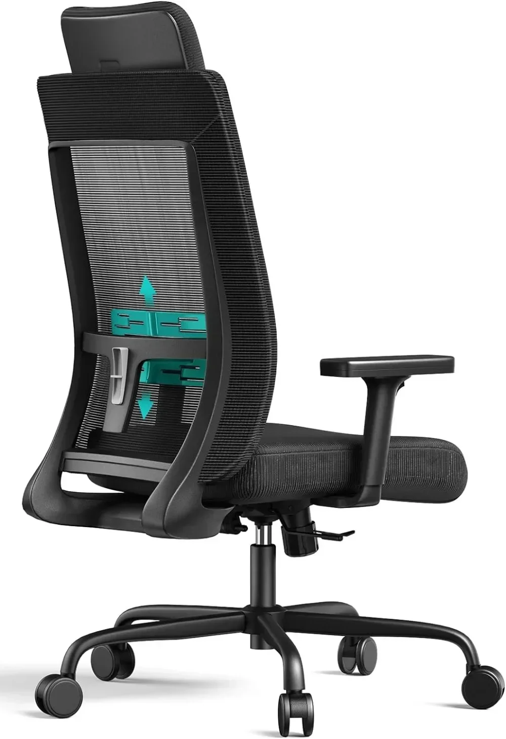 

#For Office Chair 350LBS Capacity - 90-135° Any Angle Tilt Lock High Back Computer Desk Chairs, with Adjustable Lumbar Support,&