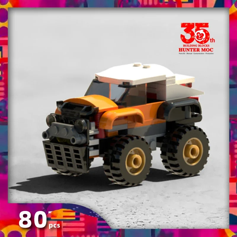 

off road car brick built authentic replica display details cruiser offroader cool design heavy duty vehicle collectible model