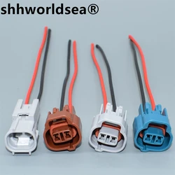 shhworldsea 2P Car Male Female Docking Plug 90980-11156 Auto Flog Lamp Waterproof Socket For Toyota 6189-0249 6188-0266