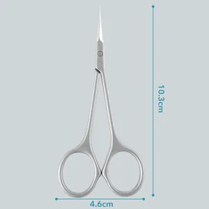 Tesoura De Cutícula De Aço Inoxidável, Removedor De Pele Morta Para Unhas, Art Clippers, Manicure Russa, Tesoura De Ponta Curva 8 principais vendas removedor de cuticula - №6