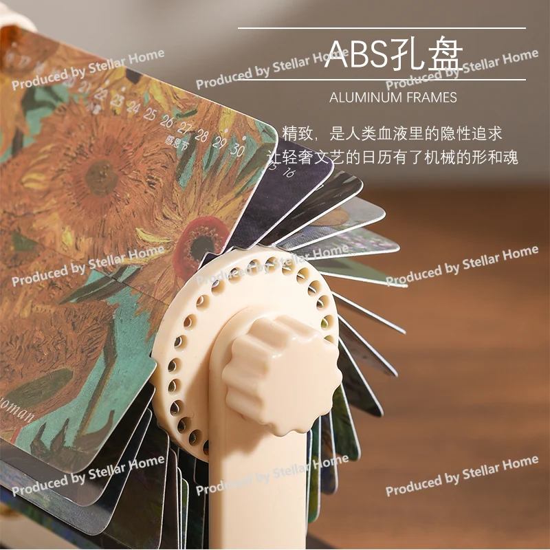 2026 تقويم صغير ميكانيكي صغير لصفحة مكرنك يدويًا وزخرفة سطح المكتب