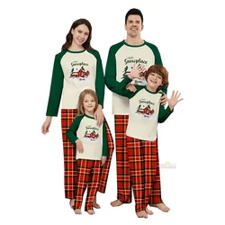 Christmas Matching Family Pajamas Outfits 2024 New Xmas Adult Mother Father Kids Set Baby Romper Sleepwear Family Look Pyjamas