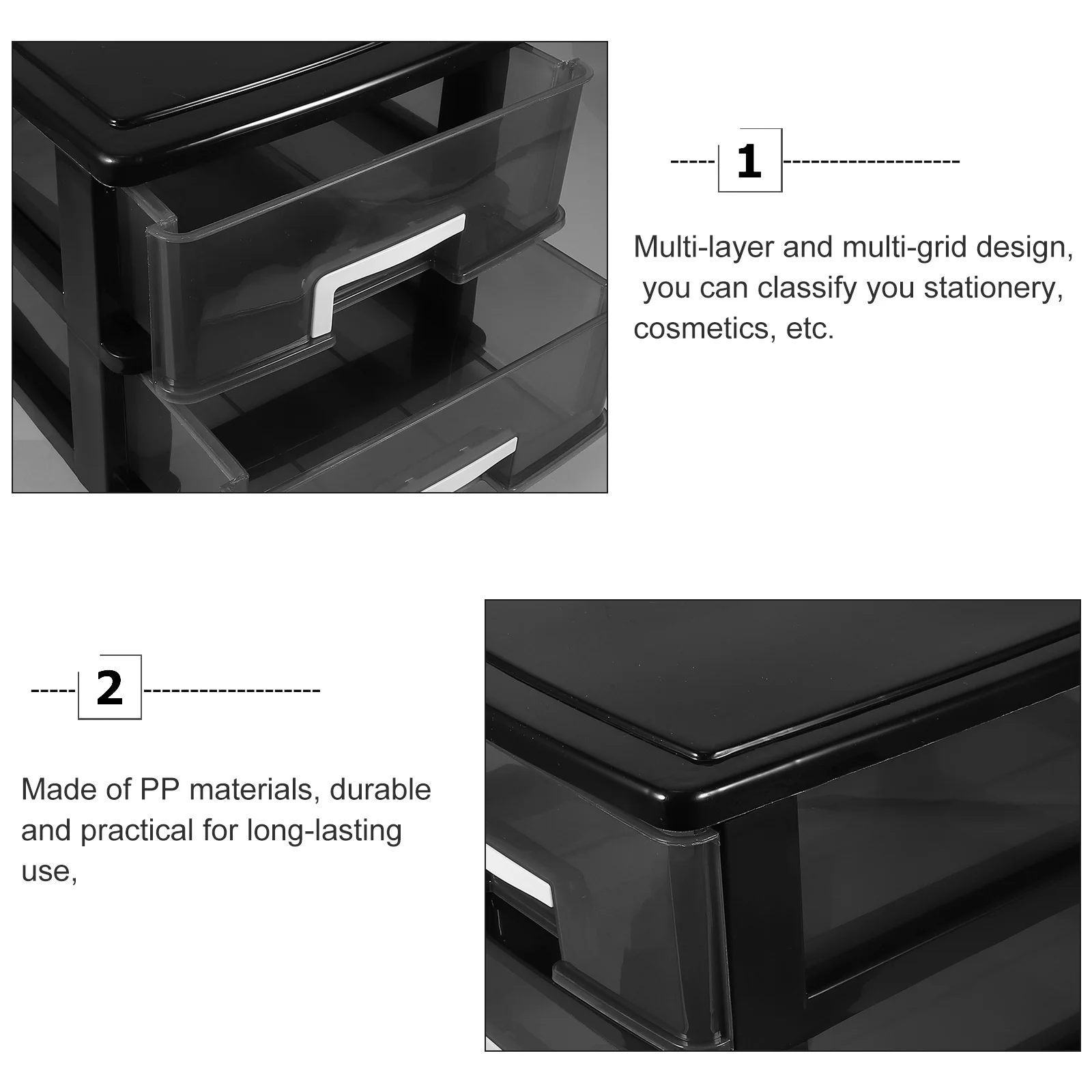 

Slim Drawer Storage Box Office Supplies Desktop Organizer Cosmetics Containers with Drawers