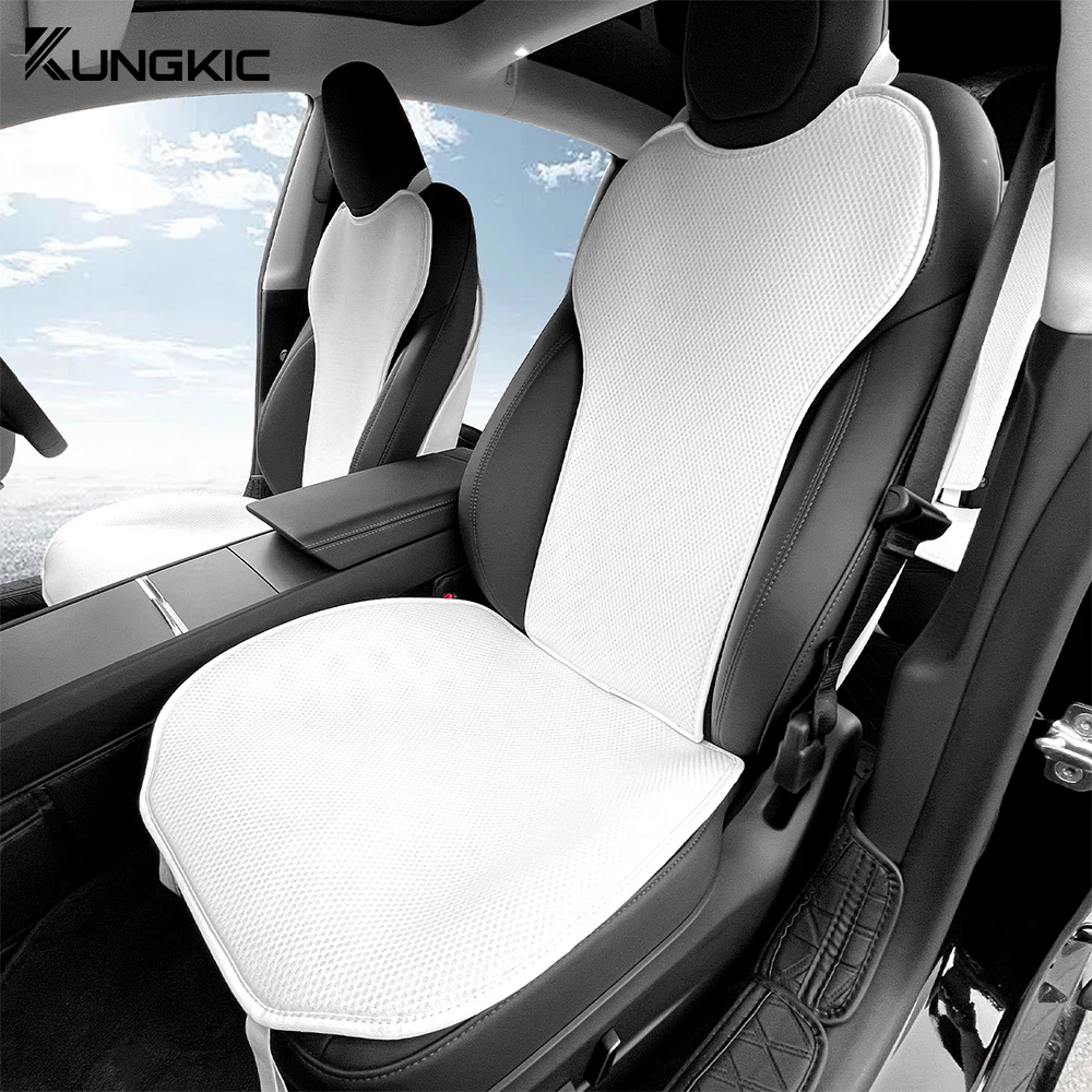

Car Seat Mats for Tesla Model 3 Highland 2024 Breathable All Season Back Seat Pad Protector Summer Ice Silk Cushion Accessories