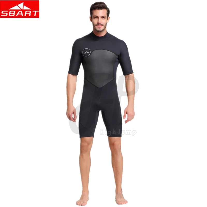 SBART 2023 gym Neoprene Wetsuit Men kayak Swimming Swimwear Surf Rash Guard Spearfishing Scuba Diving Wet Suit Short Sleeve 4XL