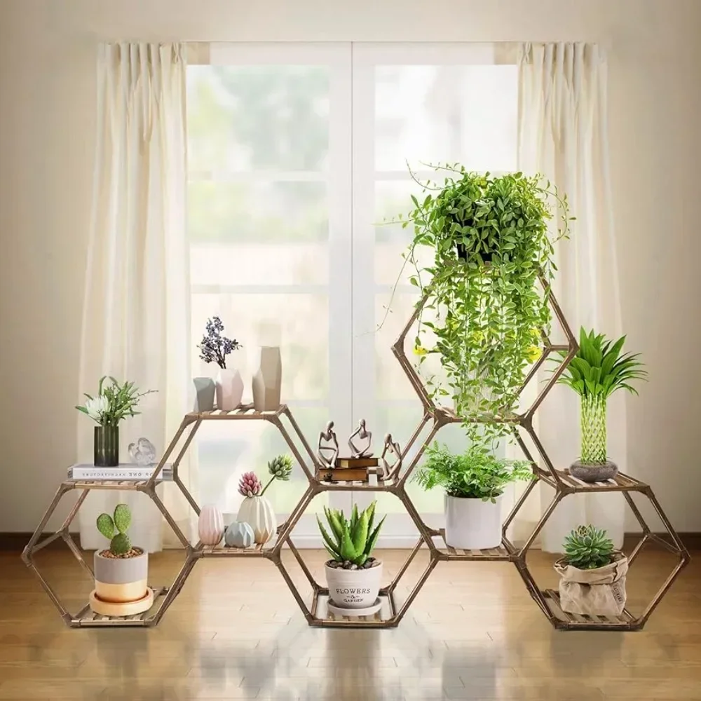 

Garden Indoor Plants Stand Balcony Flowerpot Holder DIY Flower Potted Plant Holder for Corner Shelf Patio Living Room Outdoor