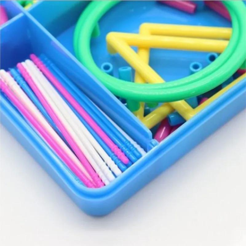 1 set Primary Mathematics Educational Tools DIY ABS Solid Geometry Model