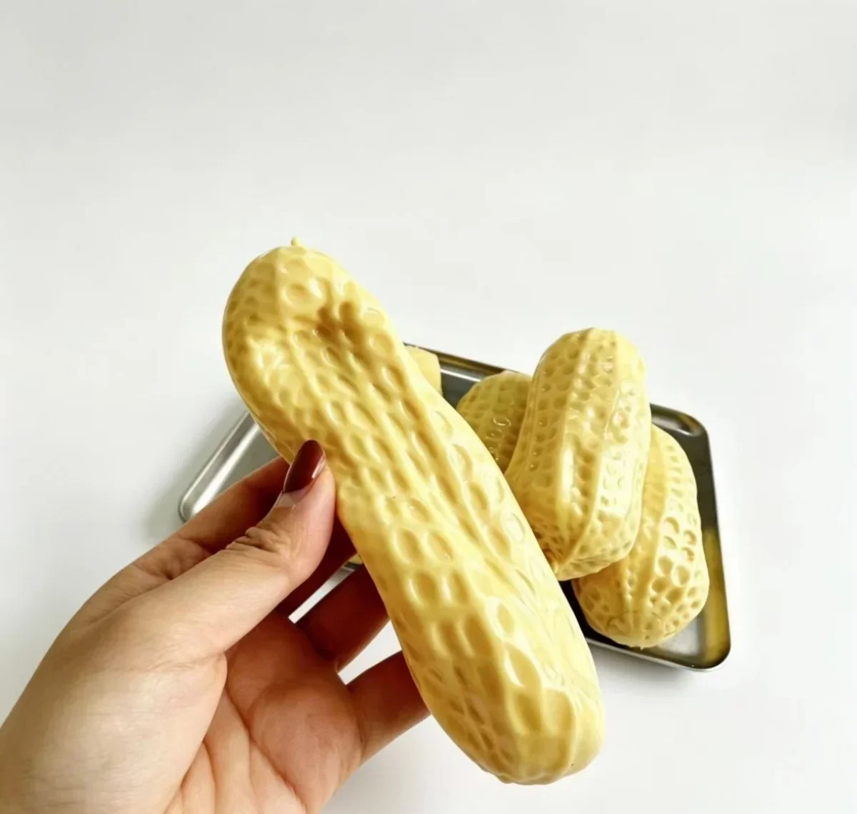 Squishy Peanut Stress Ball Squeeze Toy No Rebound Buttery-Soft Feel Fidget Toy ASMR Sensory Anti Stress Toys for Adults