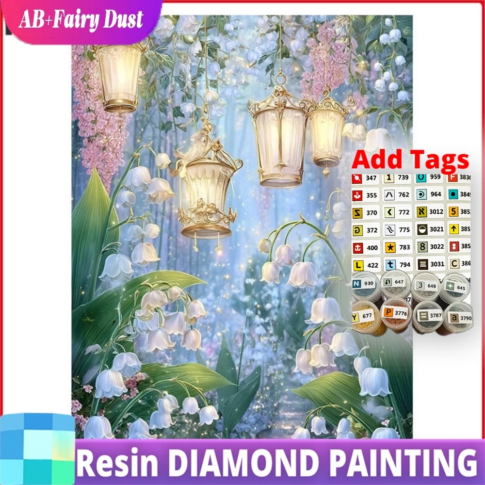 Resin AB Fairy Dust Flower New Arrivals 2026 Diamond Painting Landscape Full Round Handmade Gift Wall Decor Craft Kit