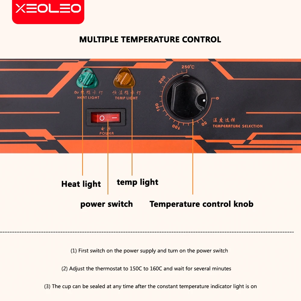 Xeoleo Manual Cup sealing machine for 9/9.5cm cup Bubble tea machine Cup sealer for Coffee/Bubble tea Sealing machine