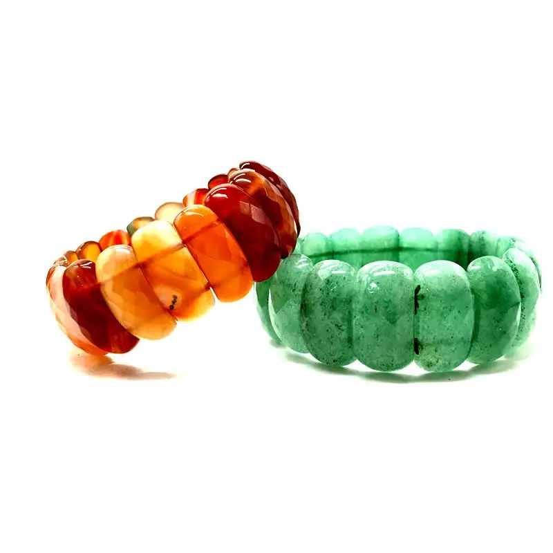 Neues 12X24MM Natürliches Lapis Lazuli Tigerauge Achat Kristall Elastisches Armband für Männer und Frauen Strand Party Charm Mode Schmuck – Detail 1