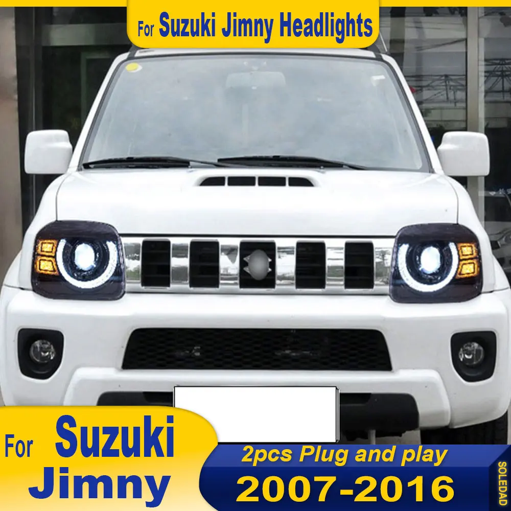 

Car For Suzuki Jimny Headlights Assembly 2007-2015 Upgrade Modified to New DRL Dynamic Turn Signal LED Headlight Accessories