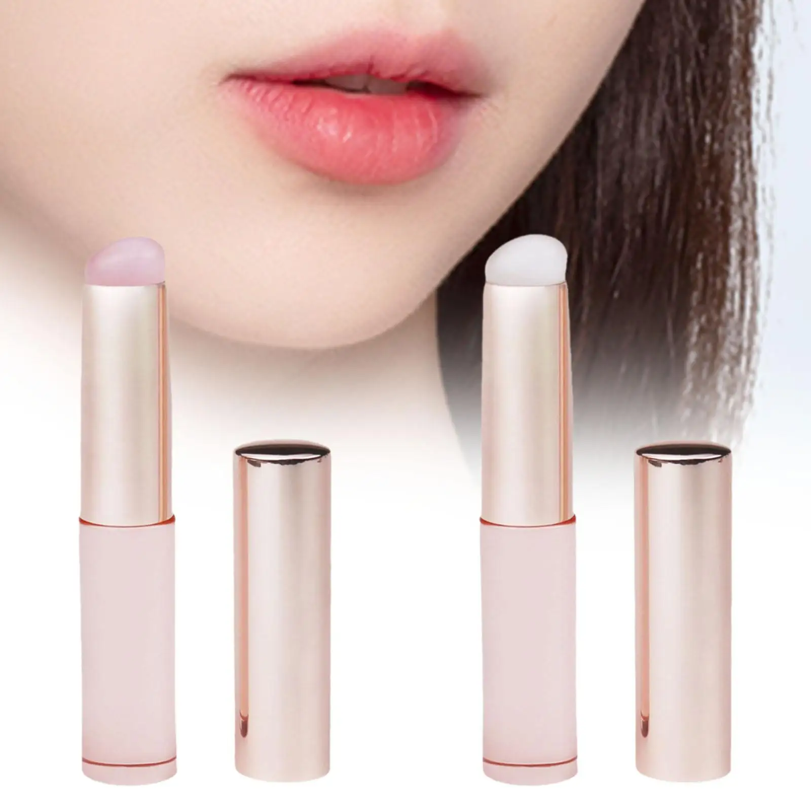 Silicone Lip Brush with Tube Protector Washable Concealer Brush Under Eye for Lipstick Lip Gloss Concealer Travel Daily Use