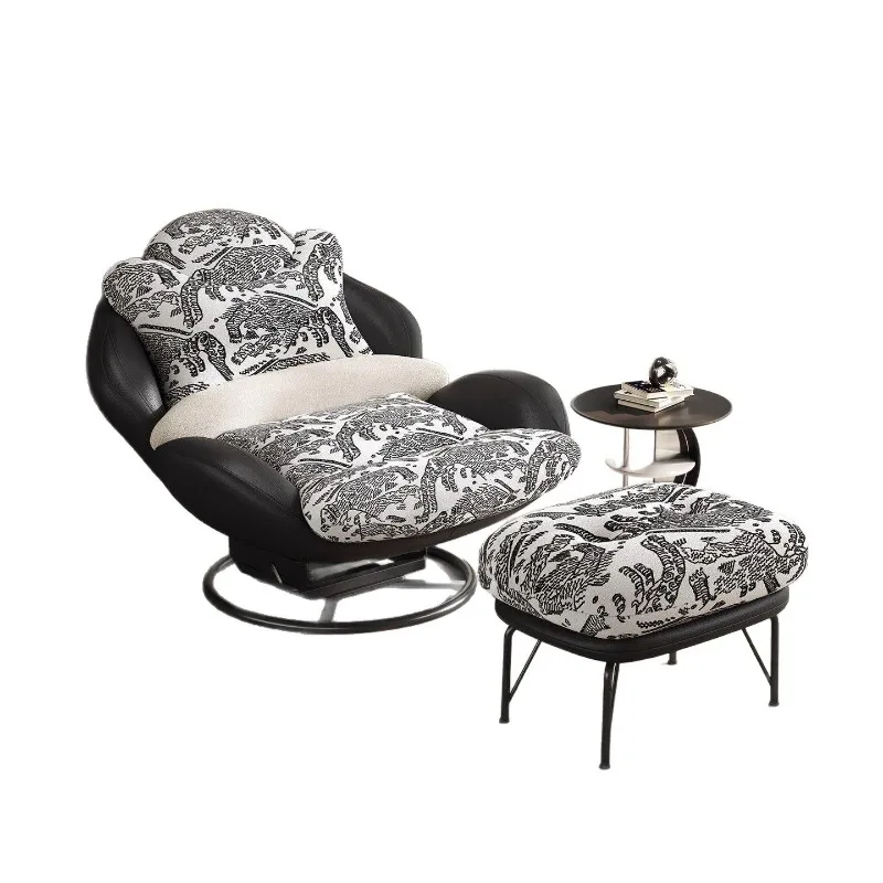 eggshell chair household balcony leisure chair rocking chair modern living room single recliner comfortable and rotatable