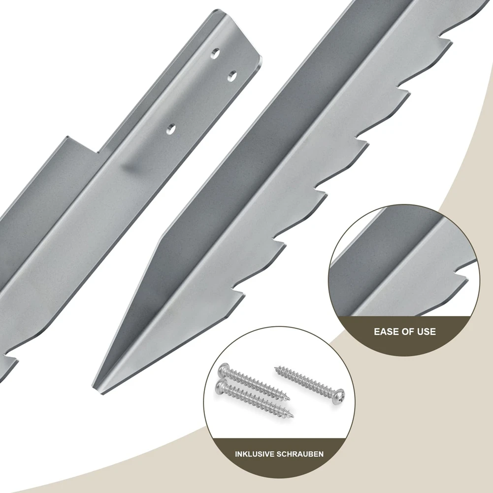 FLYY-4-teiliges Set aus verzinkten Zaunpfostenankern, windfeste Bodenspikes für Schaukeln und Holzpfosten – Detail 3