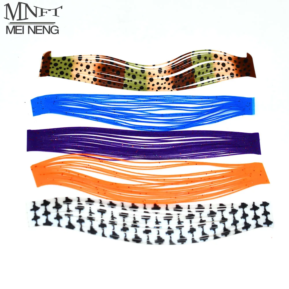 MNFT 2pcs Fishing Lure Silicone Multi-colored Skirt Material Layers Craft DIY Jigs