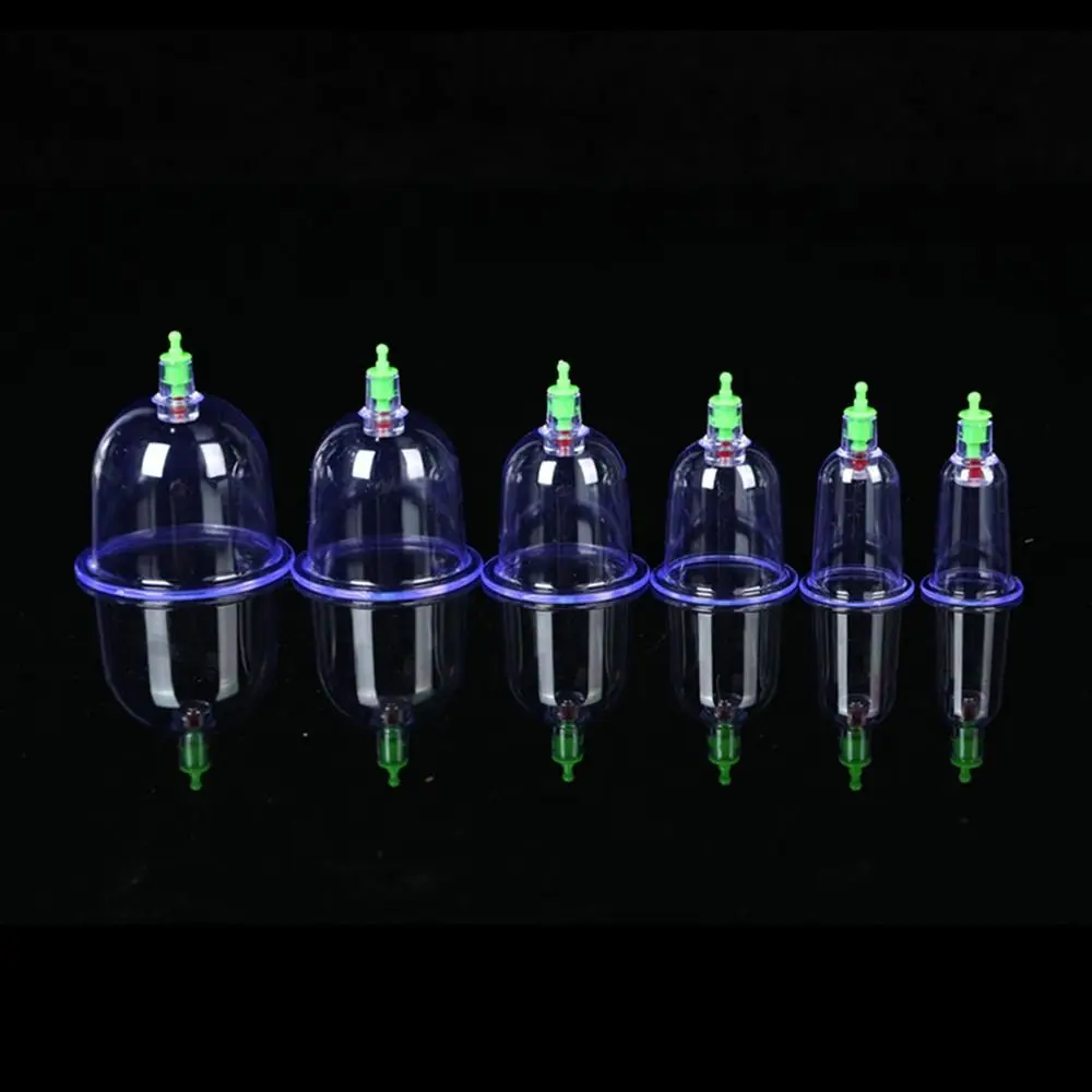 

Набор из 8 вакуумных банок для антицеллюлитного массажа (не стеклянные), 6 банок для сухого и влажного массажа