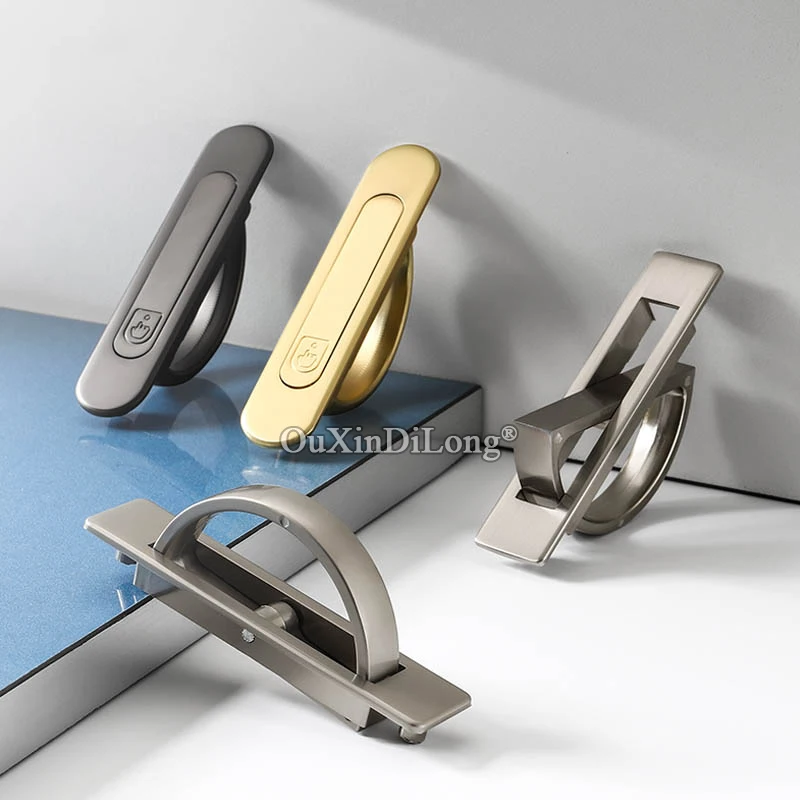 

Brand New 4PCS Zinc Alloy Embedded Furniture Handles Drawer Hidden Pulls Tatami Invisible Wardrobe Dresser Shoe TV Cabinet Pulls