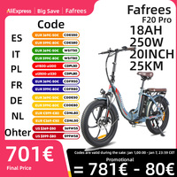 FAFREES F20 Pro Electric Bike 20 Inch Folding Frame 250W E-bike 7-Speed Gears With Removable 36V 18AH Lithium Battery Bicycle