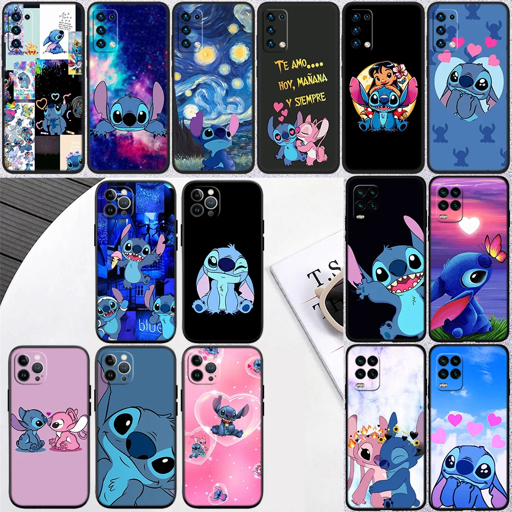 ED38 Cartoon Stitch Phone Case for Samsung Galaxy Note 10 20 S23 S22 Ultra FE Plus M06 M15 M16 M35 M55