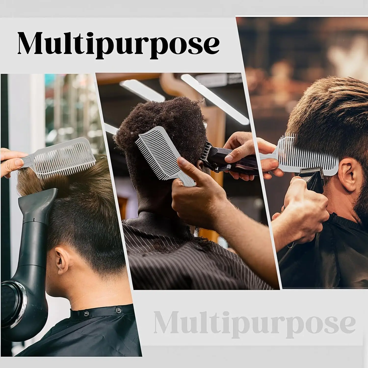 Barber Hair Comb Fading Styling Comb Flat Top Hair Cutting Fade Comb For Men Hairdresser Fade Brush Salon Accessories