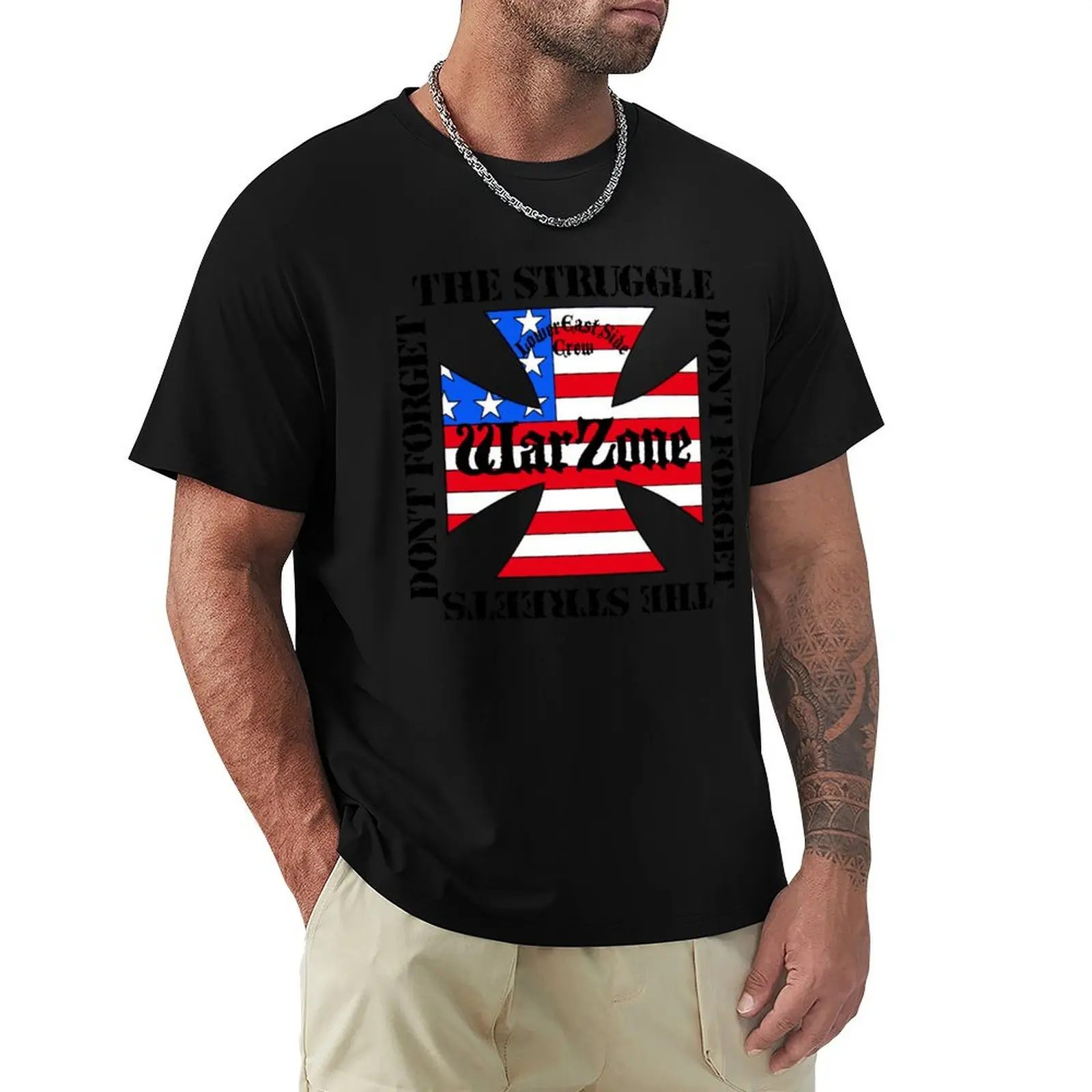 Warzone - Dont Forget the Struggle - Dont Forget the Streets - NYHC T-Shirt Plus Size Summer Casual T-Shirt