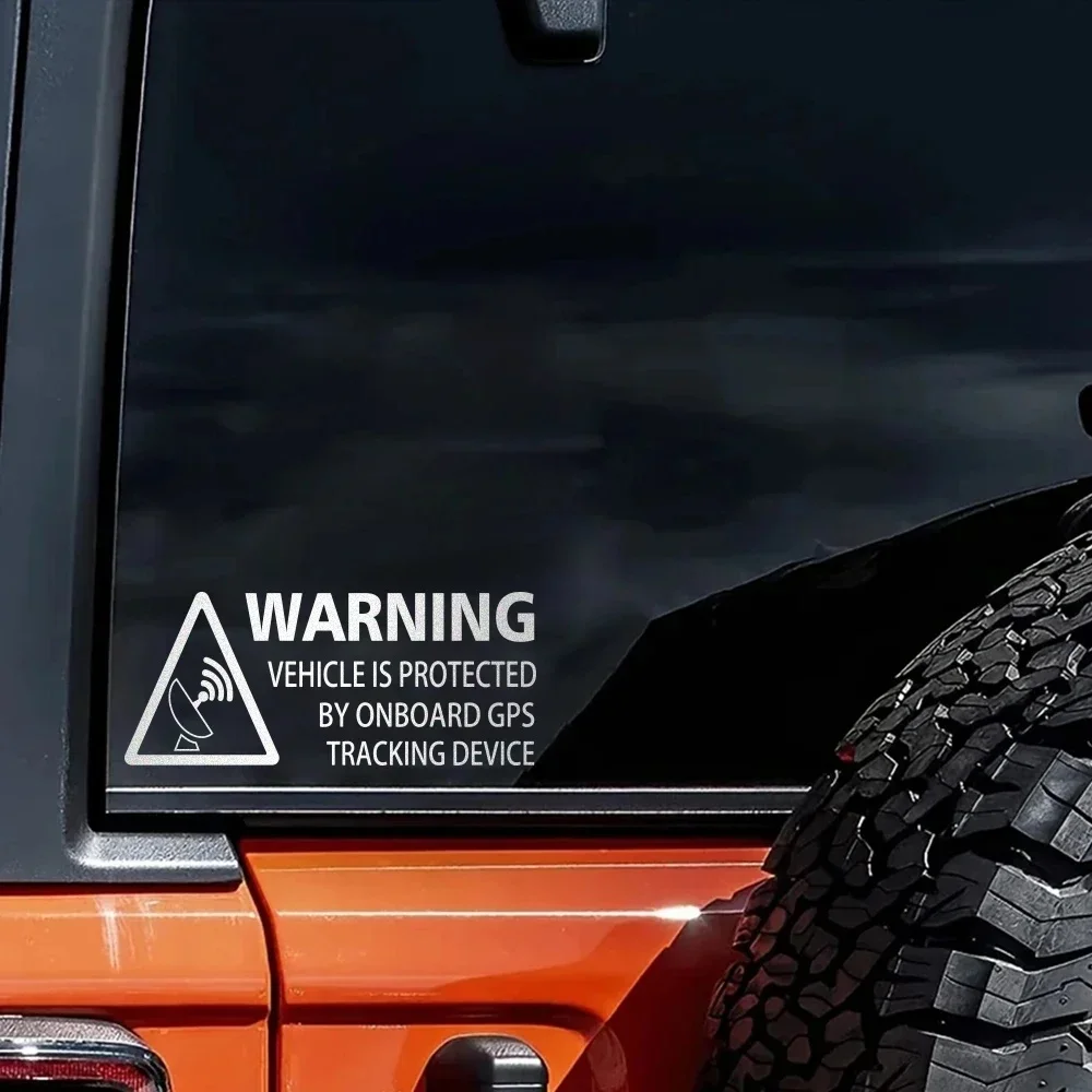 GPS Tracking Warning Vinyl Sticker Self‑Adhesive Anti‑Theft Safety Decal for Car Truck Van Taxi Boat Universal Vehicle Exterior