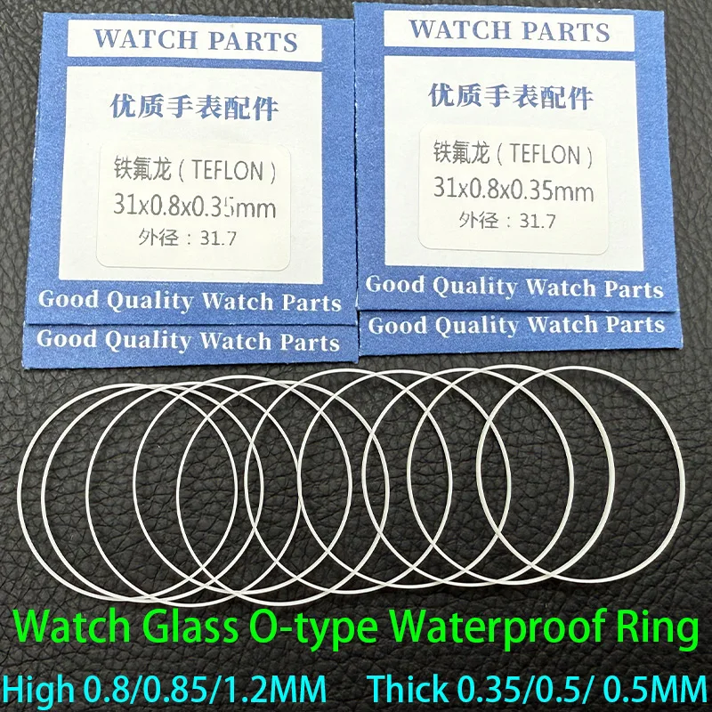 Watch Glass O-Ring Dia 25mm-34.5mm Waterproof Ring High 0.8MM Thick 0.35MM Watch Case Waterproof Gasket Ring Watch Replace parts