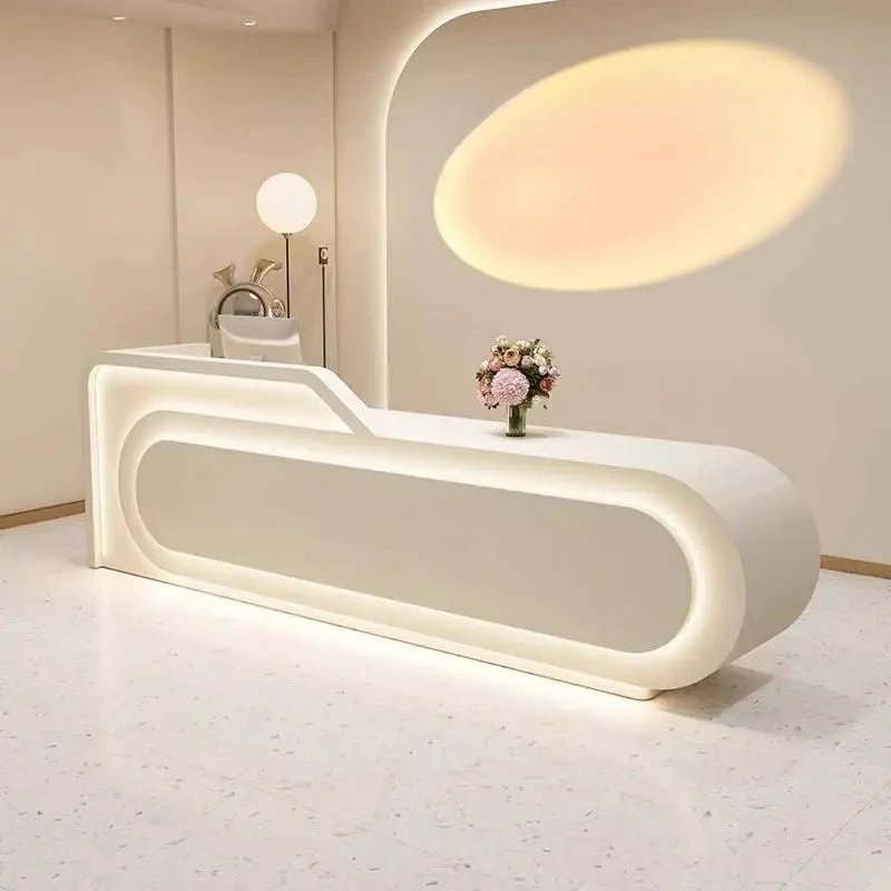 

Large Display Clinic Reception Desks Logo Counter Office Salon Reception Desks Drawer Business Rezeption Theke Office Furniture
