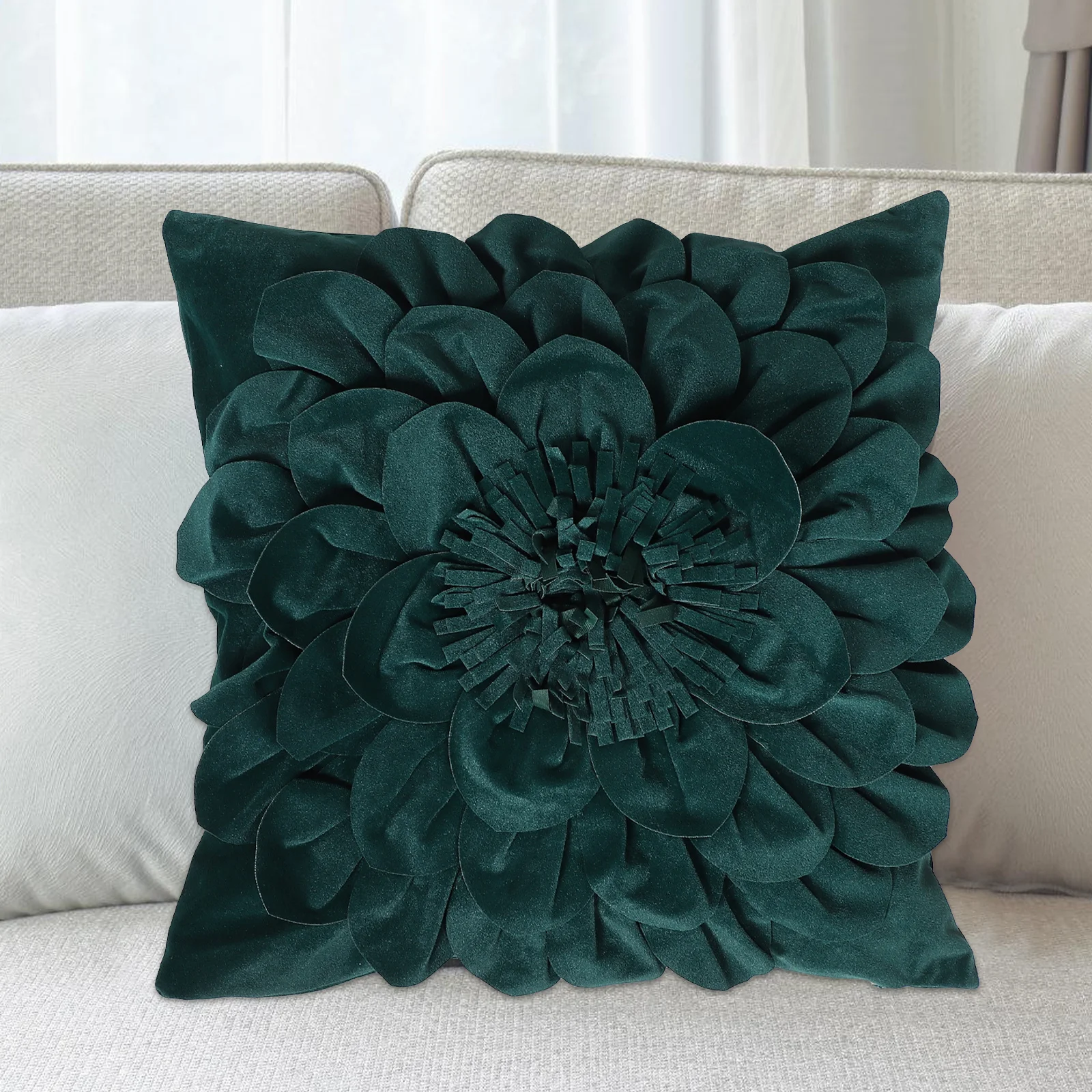 ثلاثية الأبعاد غطاء وسادة الأزهار عيد الميلاد البتلة رمي كيس وسادة لينة قابل للغسل وسادة الزخرفية كم ل أريكة سرير سيارة غرفة نوم المنزل