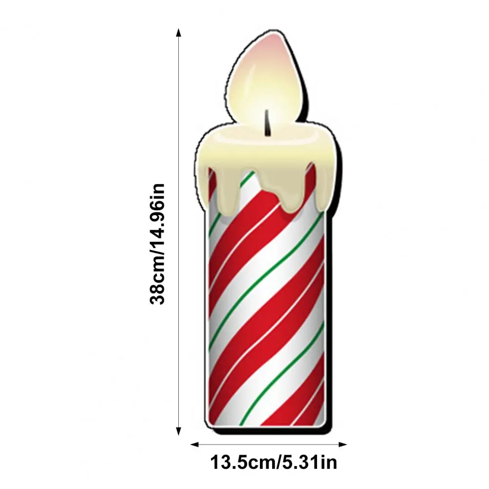 علامة ساحة عيد الميلاد في الهواء الطلق علامة شمعة مخططة باللون الأحمر والأبيض مع حصة لديكور ممر شرفة الحديقة #6