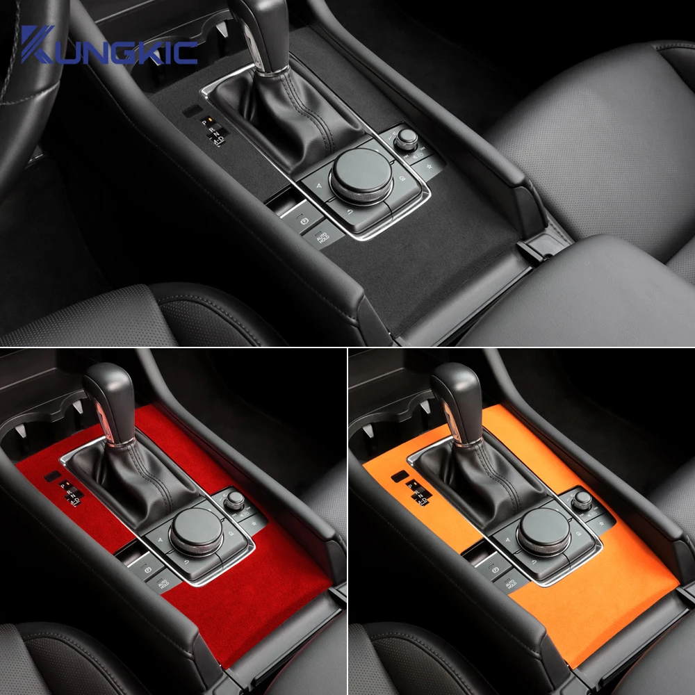 Top Suede Trim LHD RHD Sticker For Mazda 3 Axela 2019 2020 2021 2022 2023 2024 2025 Car Central Console Gear Shift Panel - Image 6