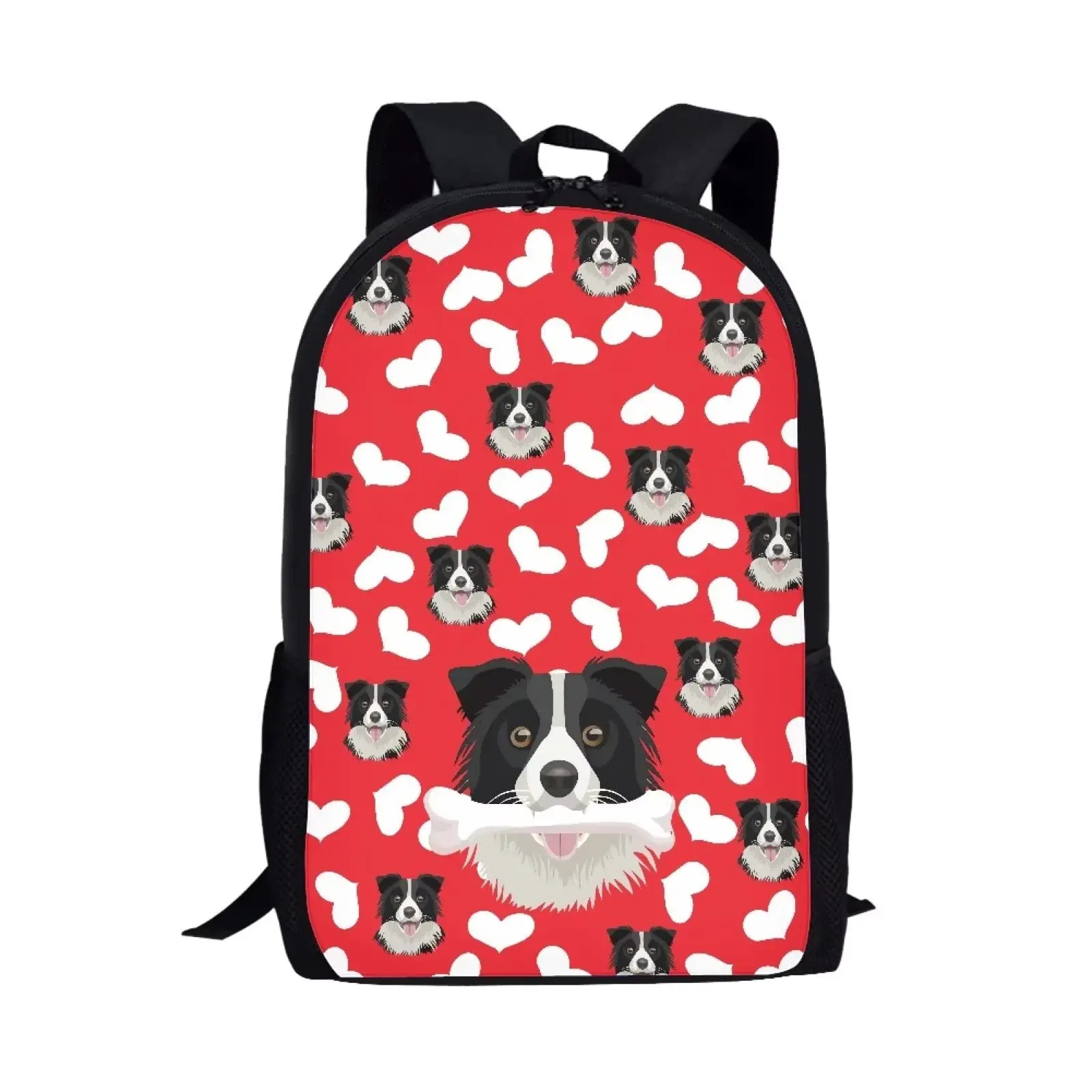 16 Inch Corgi Dog Backpack Kawaii Animal School Bag for Girls Boys Large Capacity Bookbag Basic Casual Daypack with Mesh Pocket