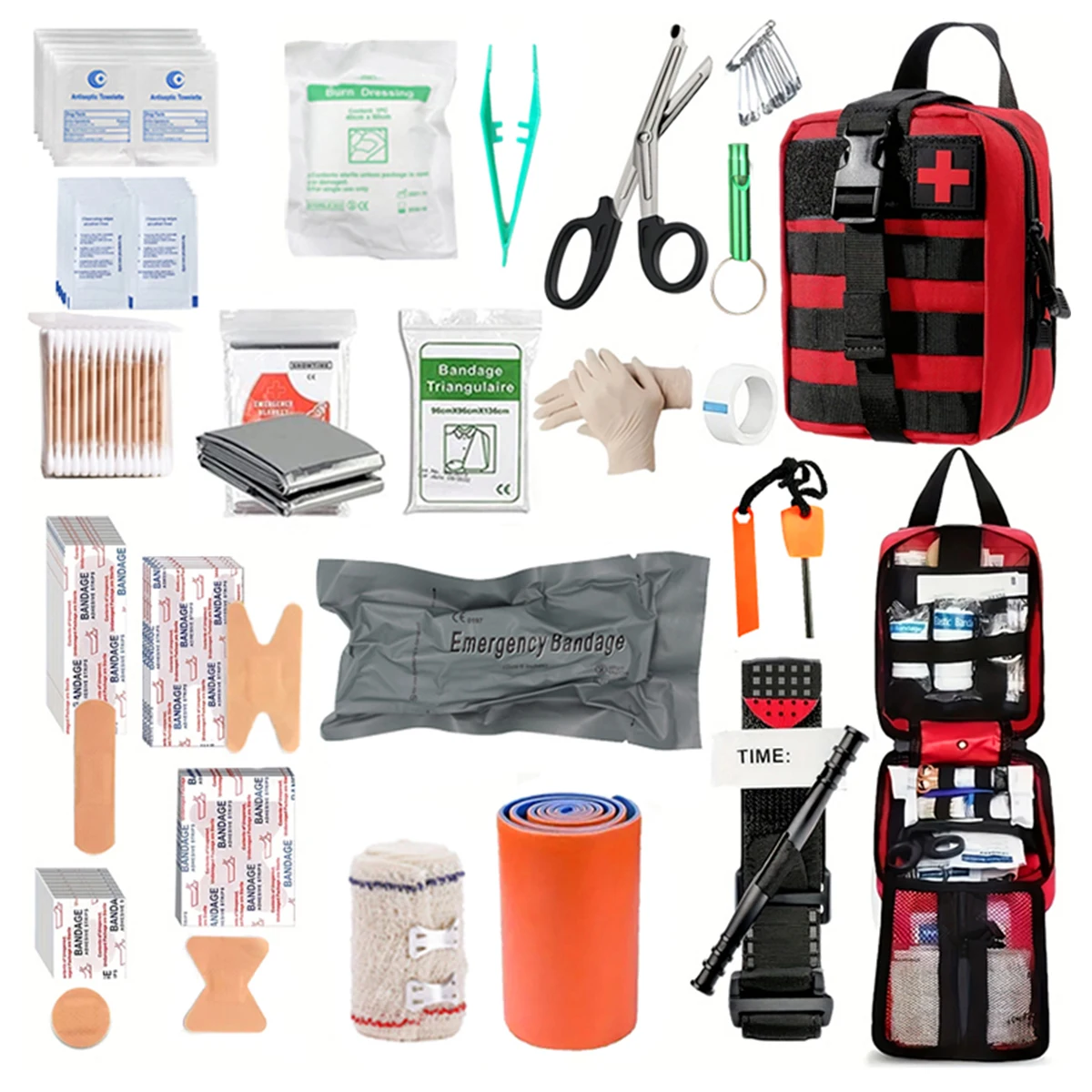 The ultimate sports first aid kit - portable and versatile for camping, hiking, car trips and home use - includes essentials