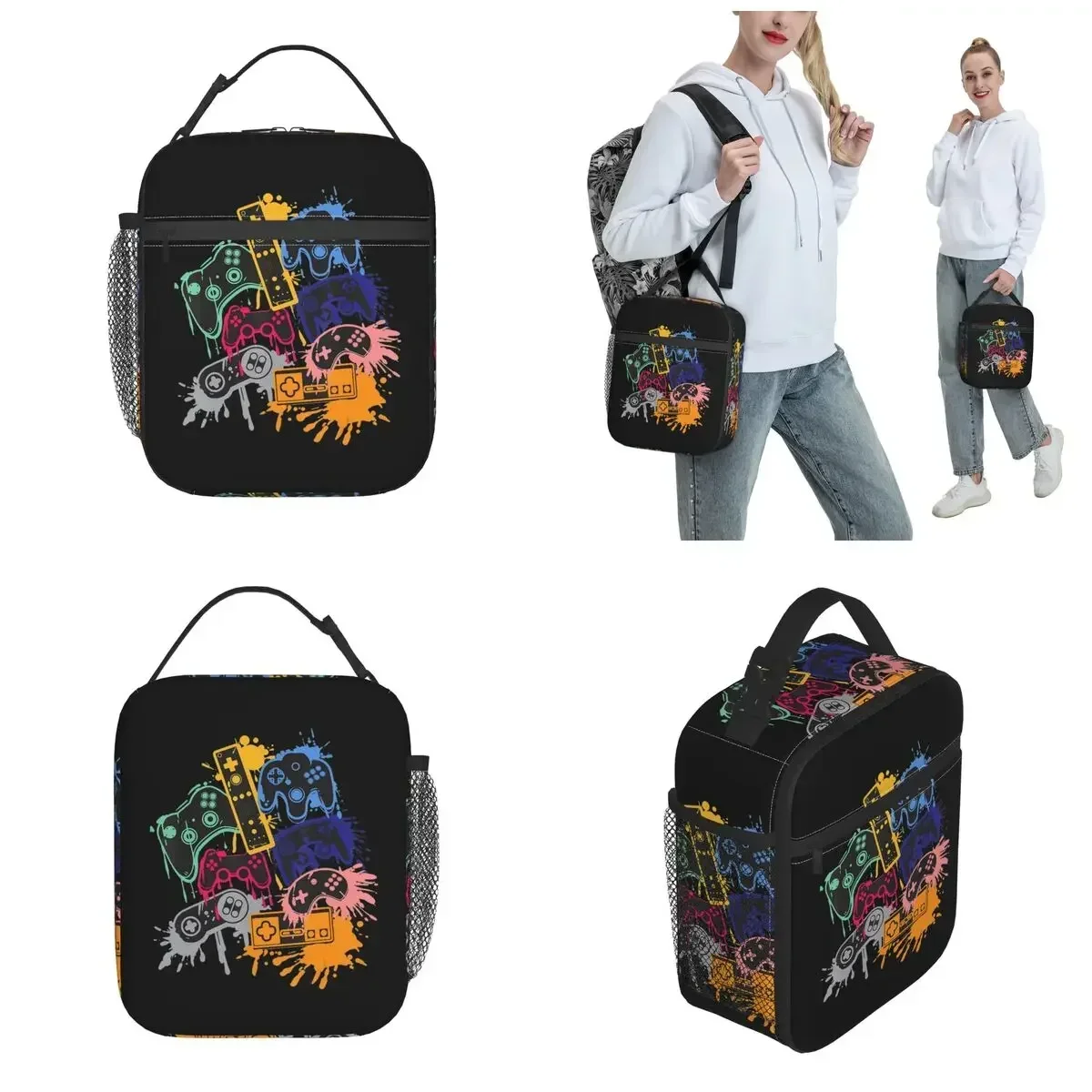 Control All The Things Video Game Insulated Lunch Bags Food Container Portable Thermal Cooler Lunch Boxes For Work