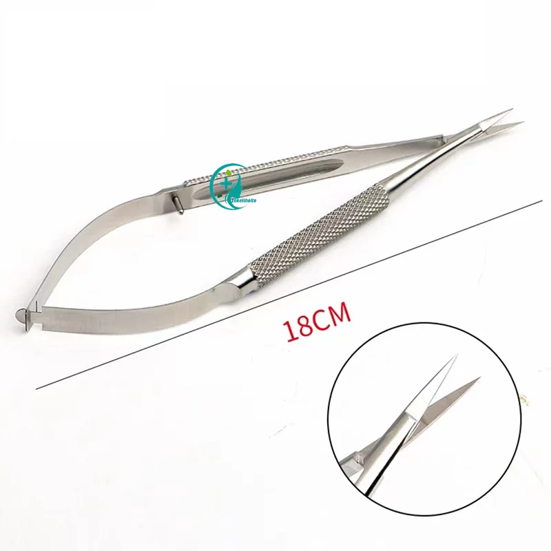 Eye Fine Corneal Scissors Open Canthus Surgical Microsurgical Scissors Stainless Steel Venus Straight Curved Scissors